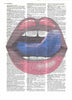 Lips 4 Piece Quad Linked Dictionary Art