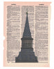 Artnwordz London Calling Big Ben 3 Piece Dictionary Art