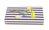 The Joy of Light Designer Matches Beach Scene Blue Striped UV Coated Embossed 4" Collectible Matchbox