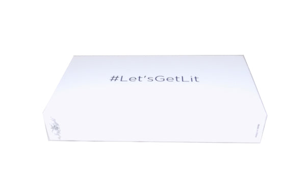 The Joy of Light Designer Matches #Let'sGetLit #AlreadyAm Embossed White Matte 4" Collectible Matchbox