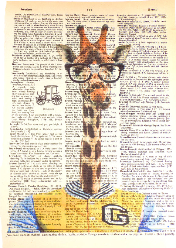 Artnwordz Bertram The Giraffe Schoolboy Original Dictionary Sheet Pop Art Wall or Desk Art Print Poster