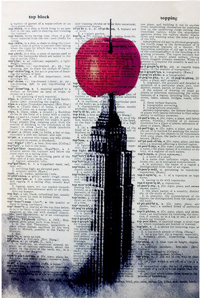 Artnwordz Big Apple Dictionary Page Art
