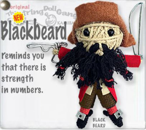 Kamibashi Captain Blackbeard Pirate The Original String Doll Gang Keychain Clip