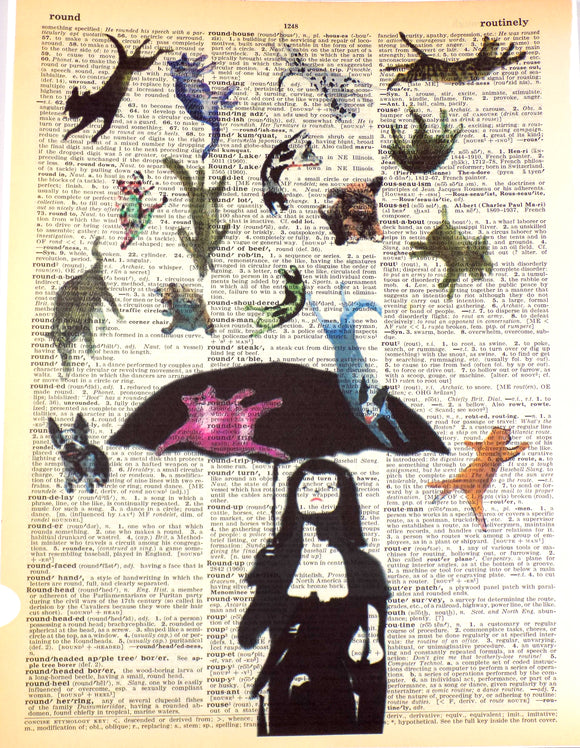 Artnwordz Cats & Dogs Original Dictionary Sheet Pop Art Wall or Desk Art Print Poster