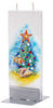 Flatyz Twin Wick Unscented Thin Flat Candle - Coral Reef Christmas Tree