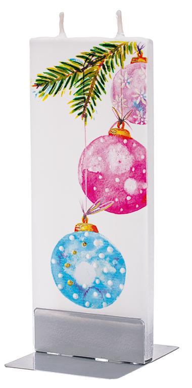 Flatyz Handmade Twin Wick Thin Flat Candle - Hanging Christmas Ornaments