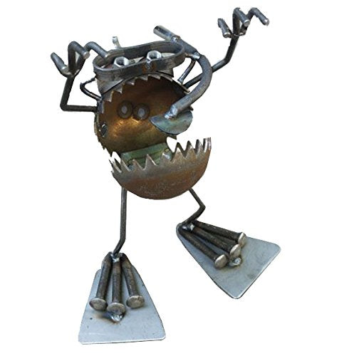 Sugarpost Gnome Be Gone Swimming Scuba Diver Outdoor Garden Welded Metal Art