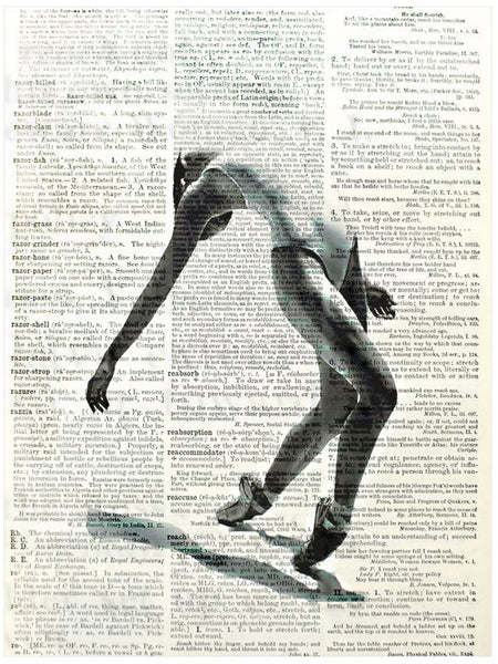 Artnwordz Dancer Leans Back Original Dictionary Sheet Pop Art Wall or Desk Art Print Poster