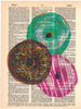 Artnwordz Donuts Dictionary Page Wall Art Print