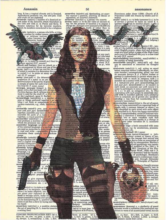 Artnwordz Off to See the Wizard (Dorothy) Original Dictionary Page Art Print