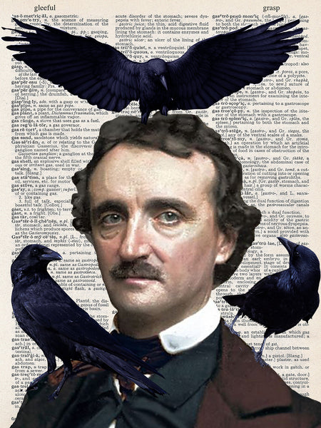 Artnwordz EAP (Edgar Allen Poe) Dictionary Page Wall Art Print