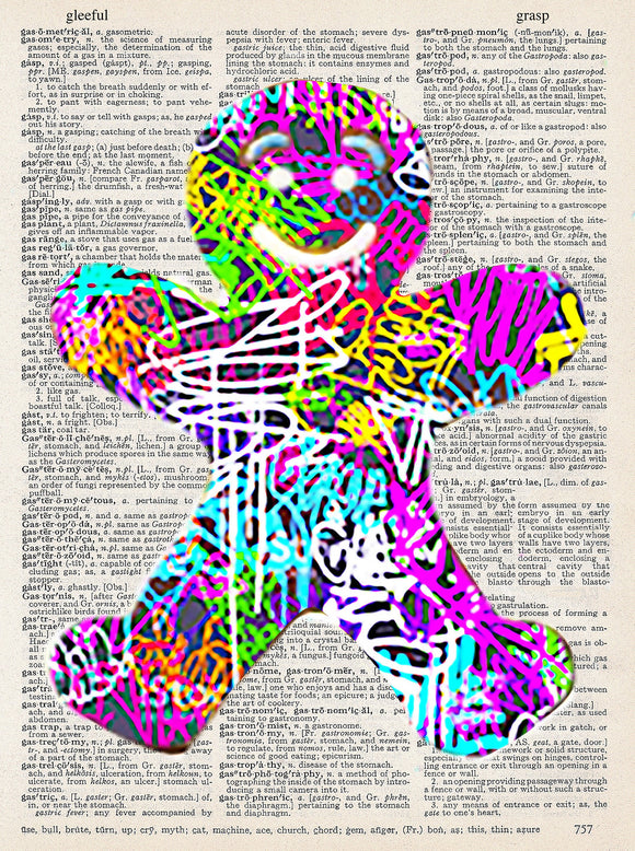 Artnwordz Ginger Bread Man Dictionary Page Wall Art Print