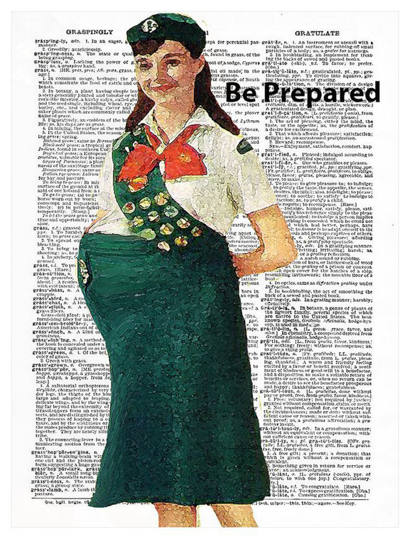 Artnwordz Girl Scout Motto Original Dictionary Sheet Pop Art Wall or Desk Art Print Poster