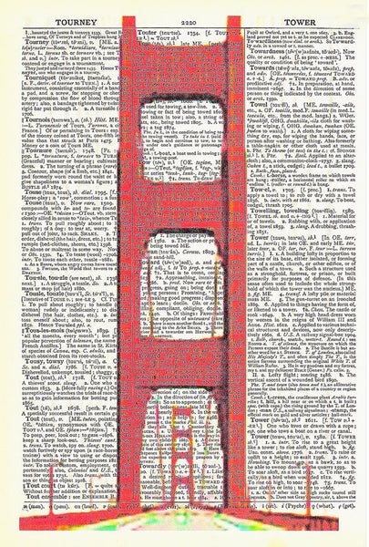 Artnwordz Golden Gate Bridge Original Dictionary Sheet Pop Art Wall or Desk Art Print Poster