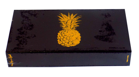 The Joy of Light Designer Matches Gold Pineapple on Black Embossed 4