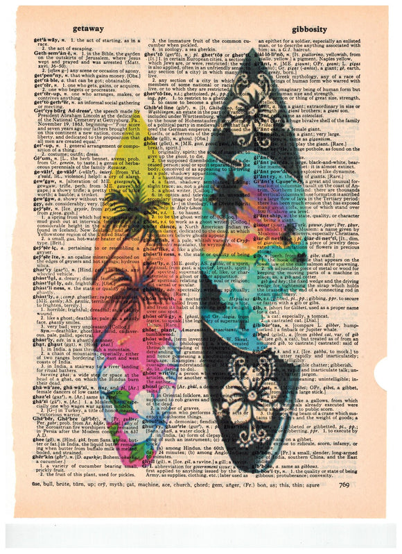 Artnwordz Surf's Up Surfboard Dictionary Page Wall Art Print