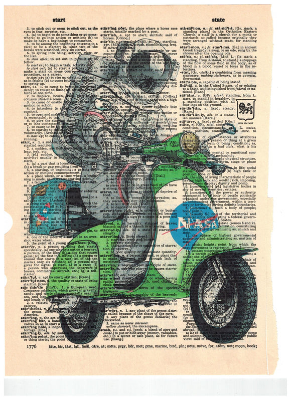 Artnwordz Going Places Astronaut Dictionary Page Wall Art Print
