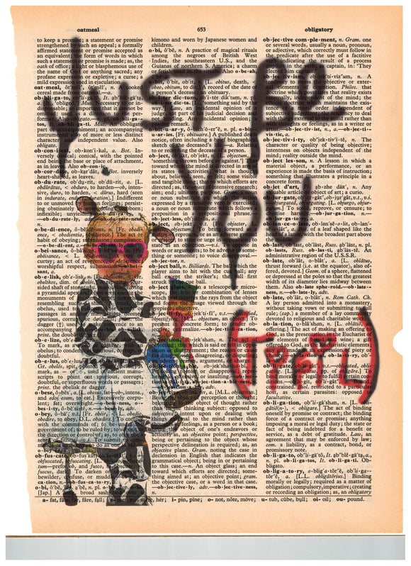 Artnwordz Just Be You TiFil Dictionary Page Wall Art Print