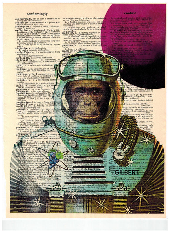 Artnwordz Planet of the Grapes Dictionary Page Wall Art Print