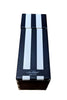 The Joy of Light Designer Matches Square Navy and White Stripes Embossed Matte 4" Collectible Matchbox