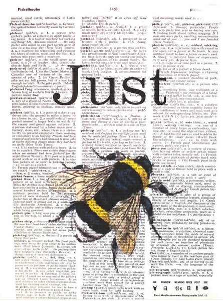 Artnwordz Just B Bumble Bee Original Dictionary Sheet Pop Art Wall or Desk Art Print Poster