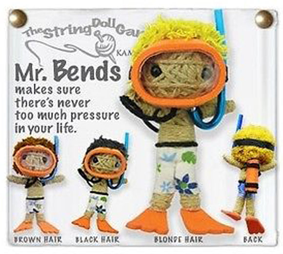 Kamibashi Mr. Bends the Scuba Diver The Original String Doll Gang Keychain Clip
