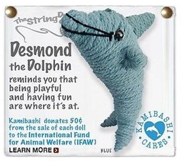 Kamibashi Desmond the Dolphin The Original String Doll Gang Keychain Clip