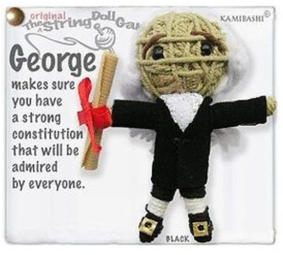 Kamibashi George Washington The Original String Doll Gang Keychain Clip
