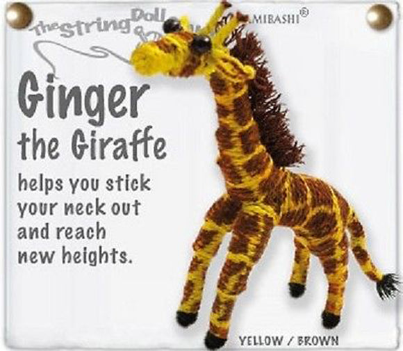 Kamibashi Ginger the Giraffe The Original String Doll Gang Keychain Clip