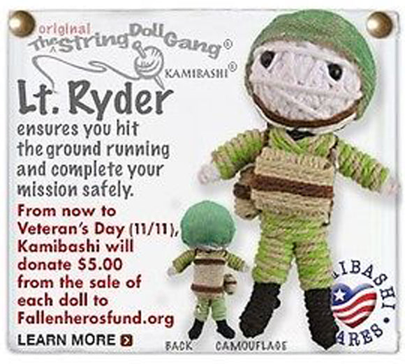 Kamibashi Lt. Ryder Army GI The Original String Doll Gang Keychain Clip