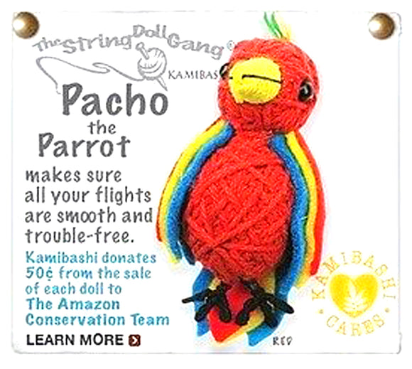 Kamibashi Pacho the Parrot Bird The Original String Doll Gang Keychain Clip
