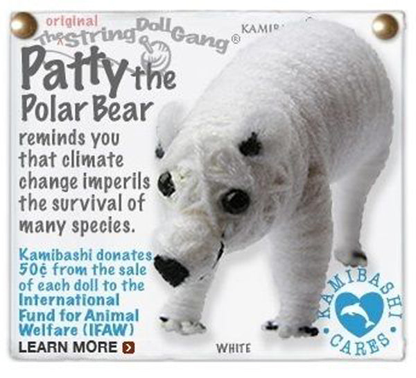 Kamibashi Patty the Polar Bear The Original String Doll Gang Keychain Clip