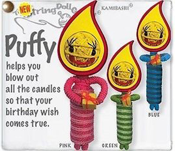 Kamibashi Puffy the Candle The Original String Doll Gang Keychain Clip