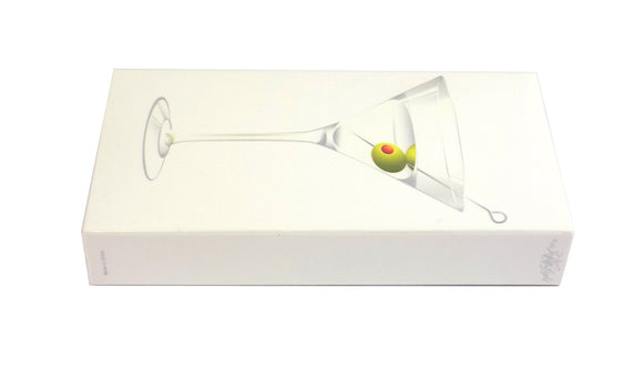 The Joy of Light Designer Matches Martini With Olive In Glass Embossed Matte 4