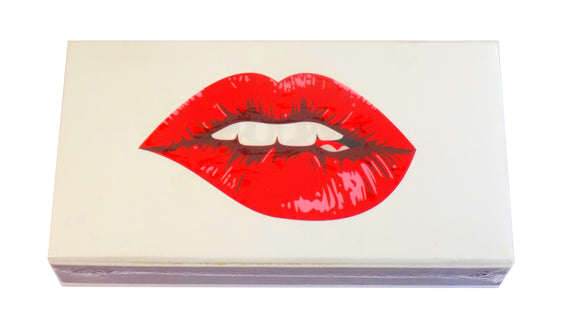 The Joy of Light Designer Matches Red Lips on White Matte Embossed 4