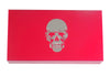 The Joy of Light Designer Matches Silver Foiled and Embossed Skull on Pink Embossed Matte 4" Collectible Matchbox