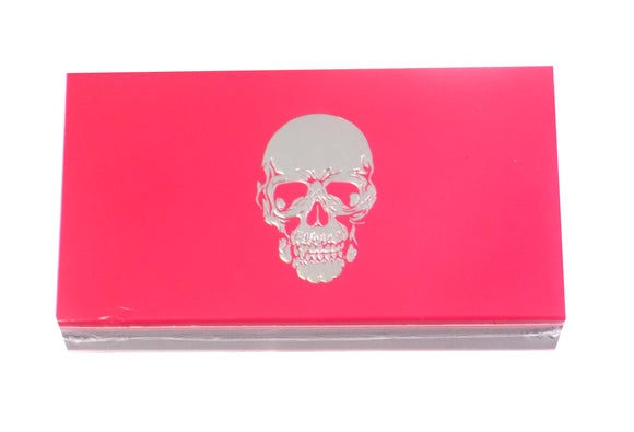 The Joy of Light Designer Matches Silver Foiled and Embossed Skull on Pink Embossed Matte 4