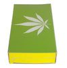 The Joy of Light Designer Matches Green & White Marijuana Leaf Embossed 4" Collectible Matchbox