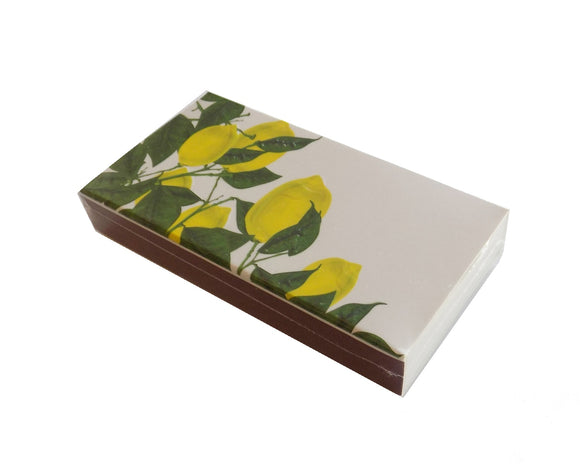 The Joy of Light Designer Matches Green and Yellow Lemons Print on Embossed Matte 4