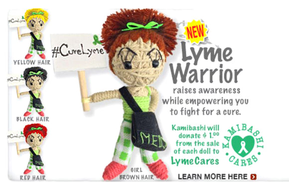 Kamibashi Lyme Disease Warrior Girl The Original String Doll Gang Keychain Clip