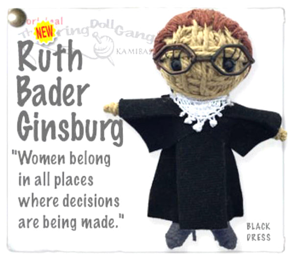 Kamibashi Ruth Bader Ginsberg The Original String Doll Gang Keychain Clip