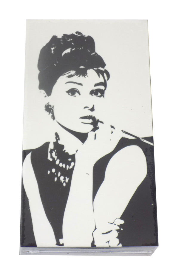The Joy of Light Designer Matches Audrey Hepburn On Black & White Embossed Matte 4