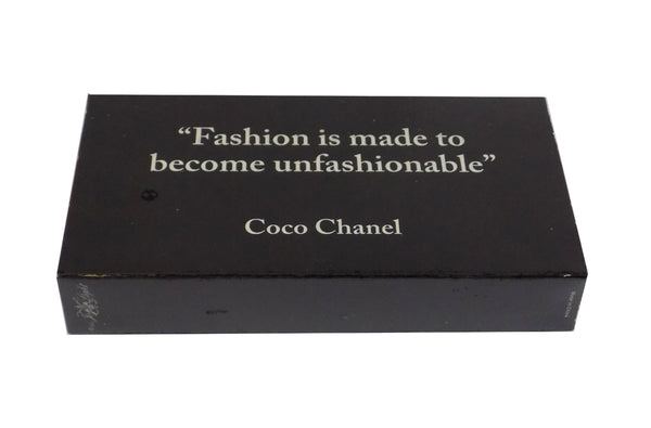 The Joy of Light Designer Matches Coco Chanel Fashion Embossed Matte 4" Collectible Matchbox