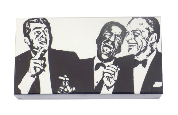 The Joy of Light Designer Matches Frank Sinatra Dean Martin Sammy Davis Jr. The Rat Pack On Black & White Embossed Matte 4