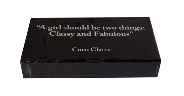 The Joy of Light Designer Matches Coco Chanel Classy Embossed Matte 4" Collectible Matchbox