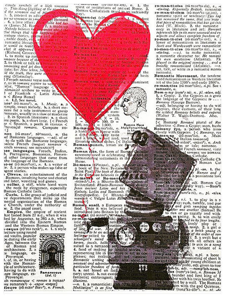 Artnwordz Little Robot Original Dictionary Sheet Pop Art Wall or Desk Art Print Poster