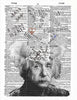 Artnwordz Mathematician Albert Einstein Original Dictionary Sheet Pop Art Wall or Desk Art Print Poster