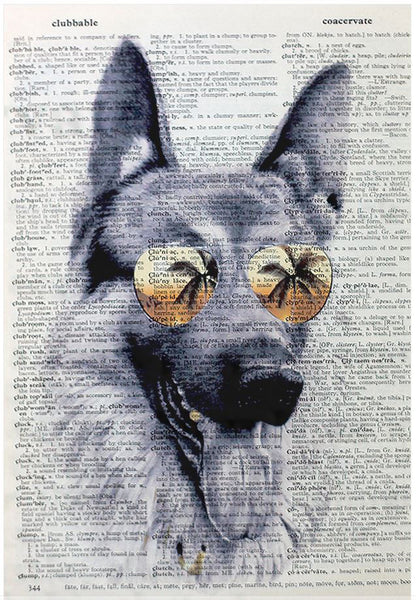 Artnwordz Miami Dog Original Dictionary Sheet Pop Art Wall or Desk Art Print Poster