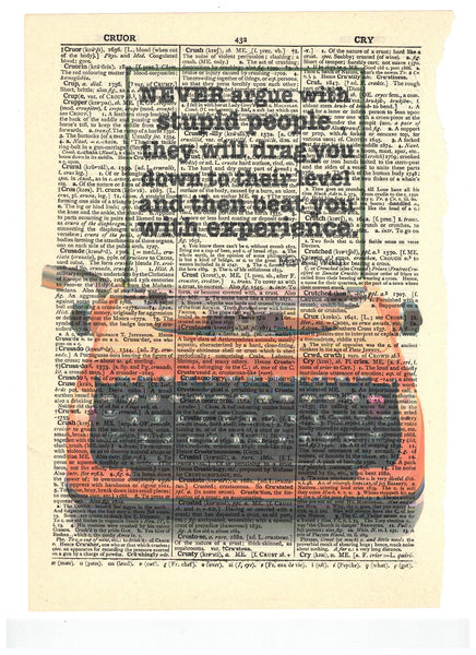 Artnwordz Not My Type Dictionary Page Wall Art Print