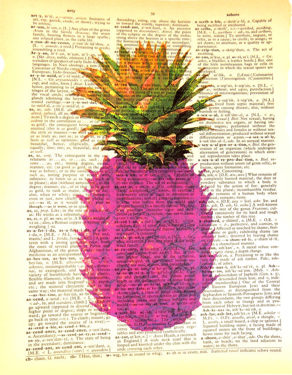 Artnwordz Pineapple Purple Original Atlas Sheet Pop Art Wall or Desk Art Print Poster